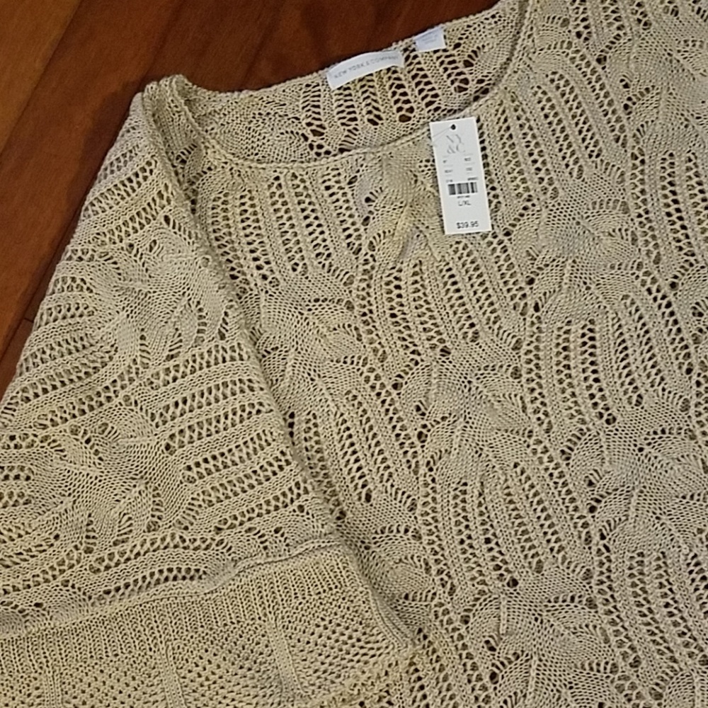 NY&C Crochet Shawl Poncho L/XL